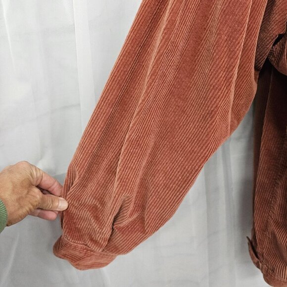 American Eagle Outfitters Rust Corduroy Utility Jacket - Picture 3 of 13